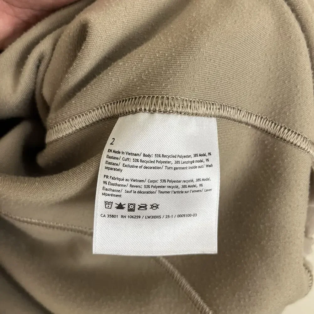 Lululemon Size 8 Brushed Softstreme Half Zip Coo Pullover Oversized Brushed Oak - Picture 8 of 8